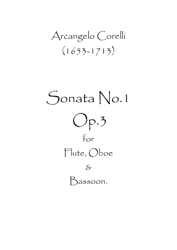 Sonata No.1 Op.3 (arr. Spence Bundy)