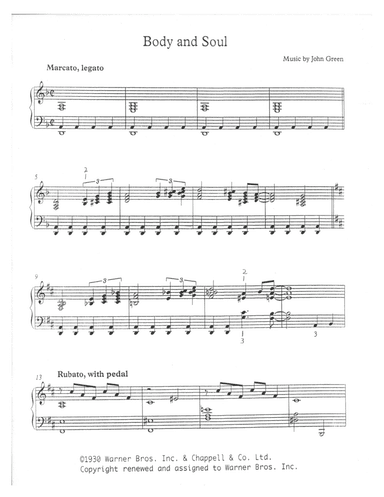 Body And Soul (arr. Robert Blond)
