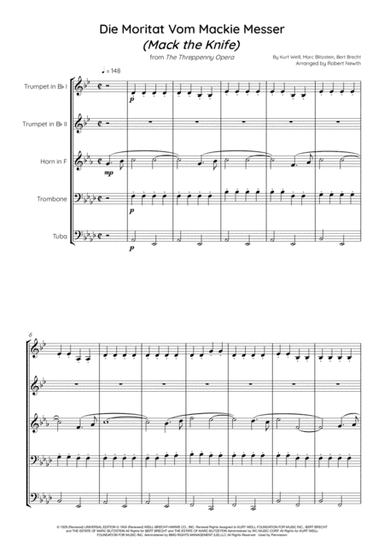 Mack The Knife (arr. Robert Newth)