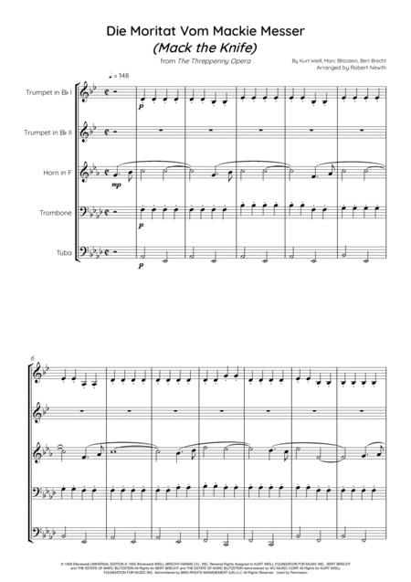 Mack The Knife (arr. Robert Newth)