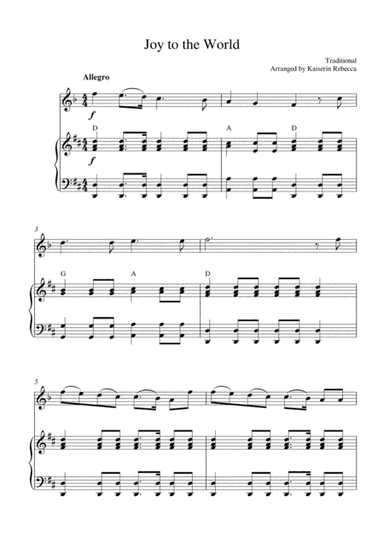 Joy to the World (arr. Kaiserin Rebecca)