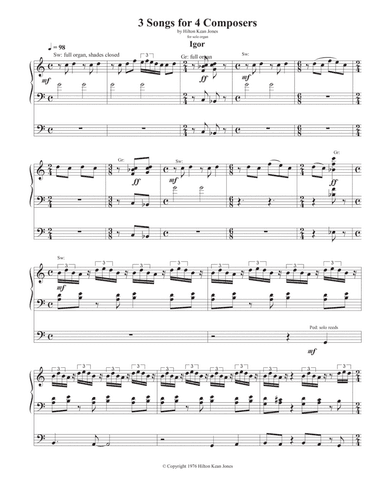 3 Songs for 4 Composers - Igor