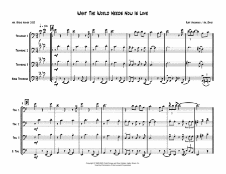 What The World Needs Now Is Love (arr. Steve Hoover)