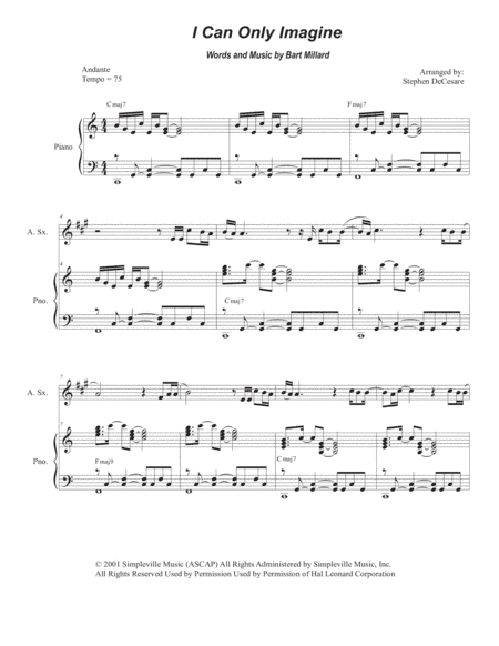 I Can Only Imagine (arr. Stephen DeCesare)