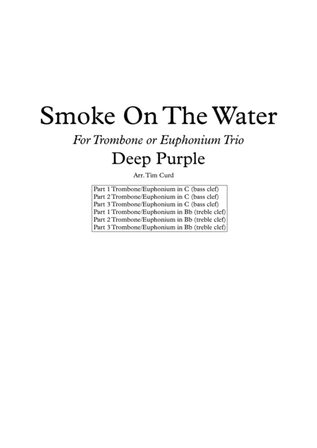 Smoke On The Water (arr. Tim Curd)