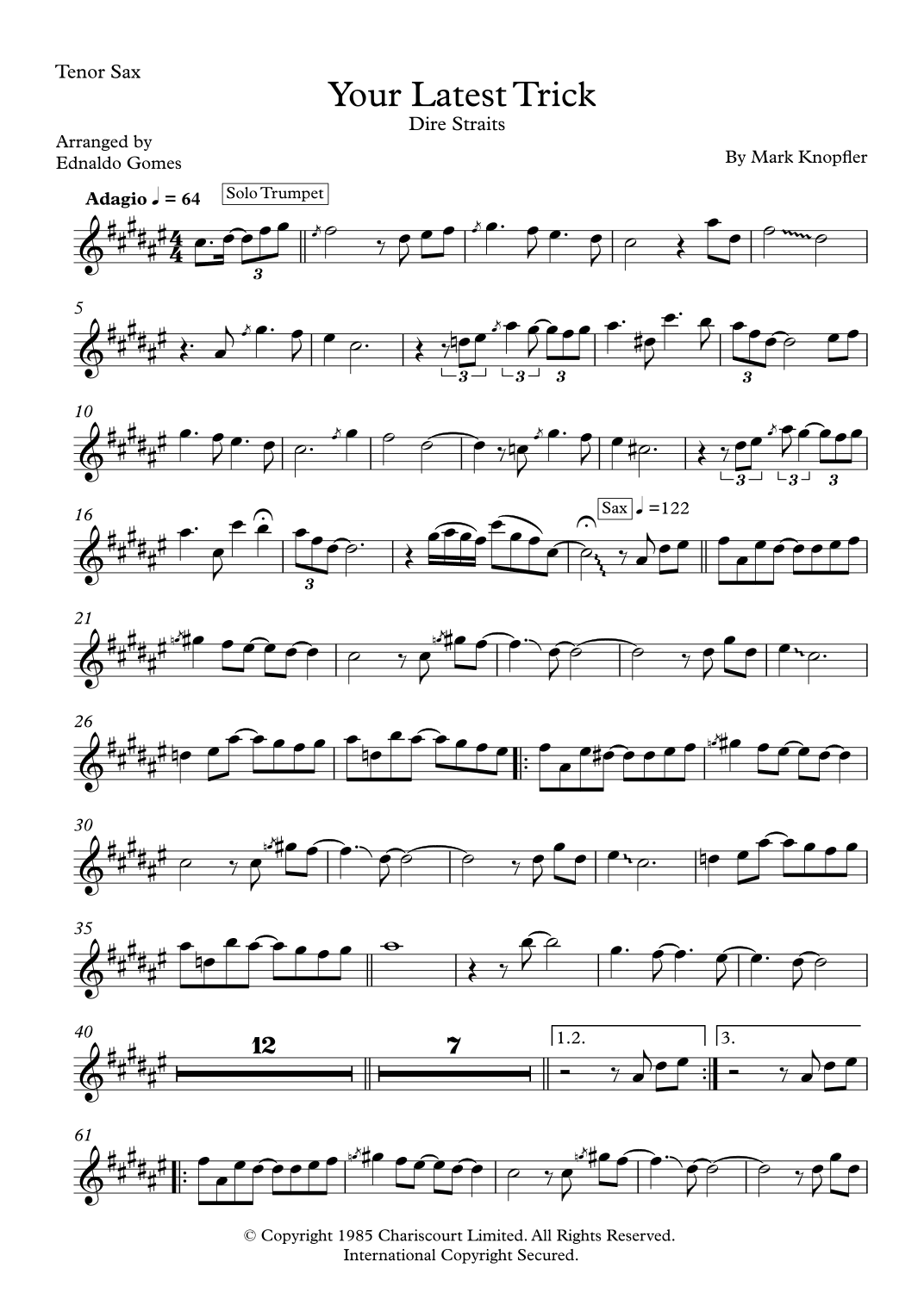 Your Latest Trick (arr. Ednaldo Gomes)