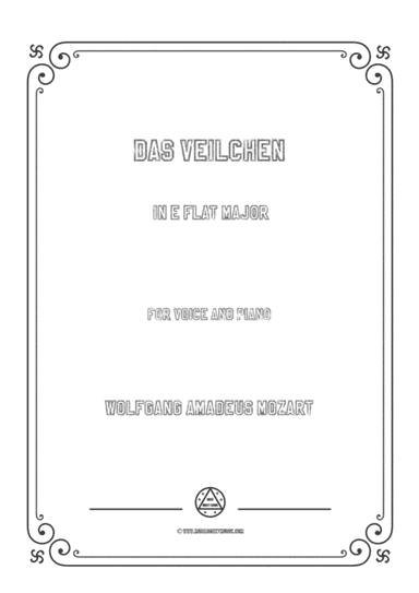 Mozart-Das Veilchen in E flat Major,for Voice and Piano (arr. MSM)