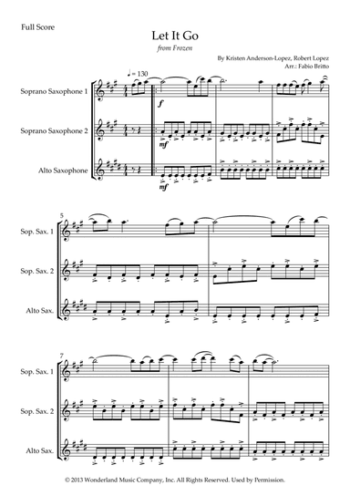 Let It Go (arr. Fabio Britto)