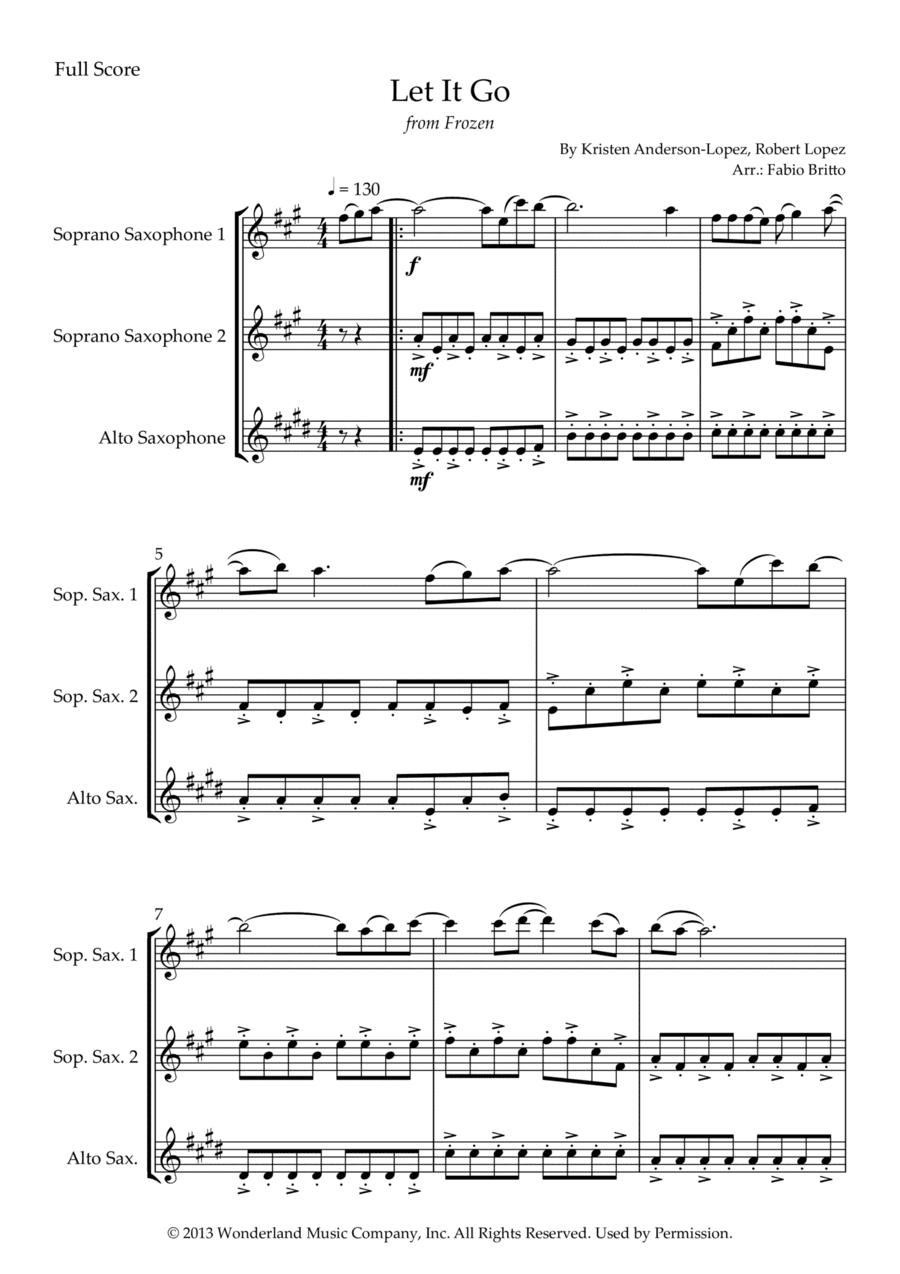 Let It Go (arr. Fabio Britto)
