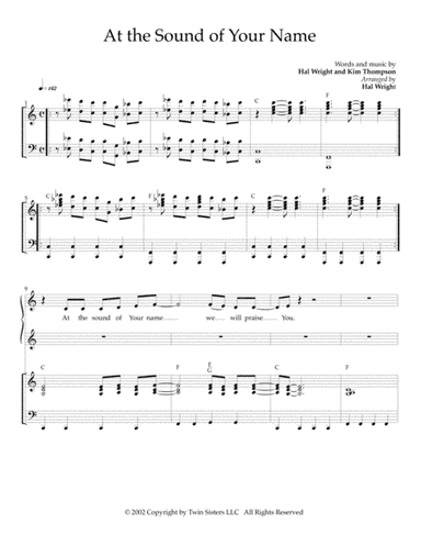 At The Sound Of Your Name (arr. Hal Wright)