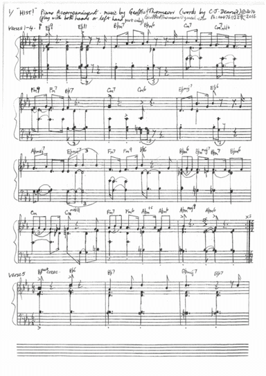 HIST!  lead sheet& #CJDennis words AND piano