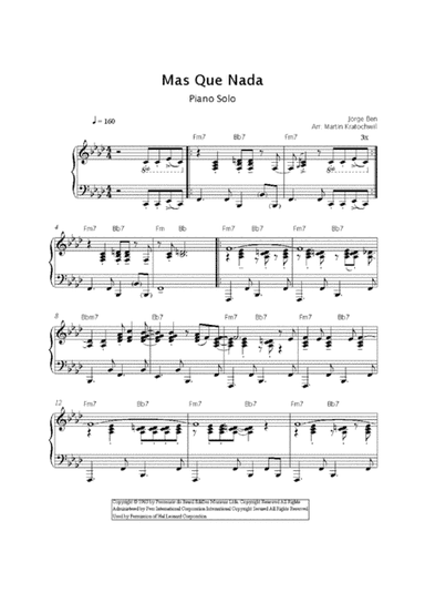 Mas Que Nada (arr. Martin Kratochwil)