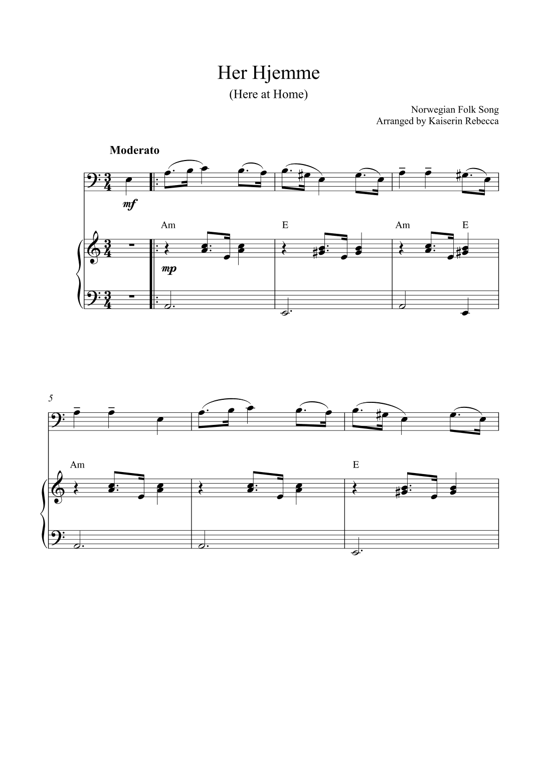 Herhjemme (Here at Home) (arr. Kaiserin Rebecca)