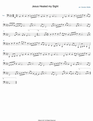 Jesus Healed my Sight (arr. Gordon Wolfe)