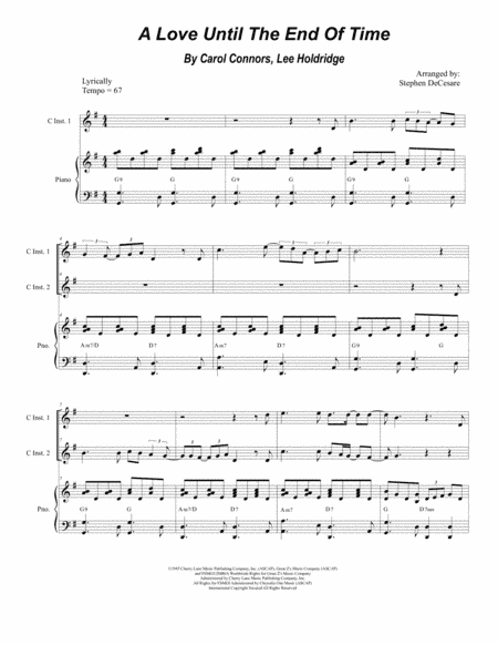 A Love Until The End Of Time (arr. Stephen DeCesare)