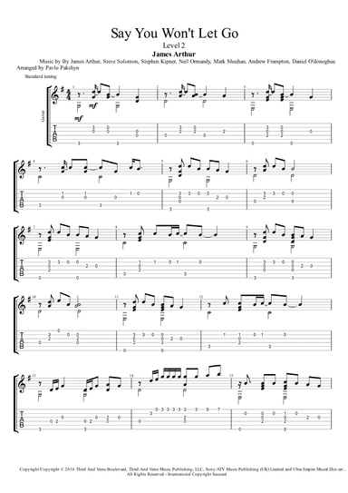 Say You Won't Let Go (arr. Pavlo Pakshyn)