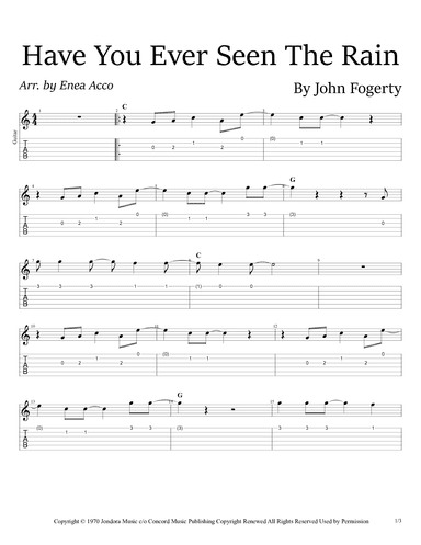 Have You Ever Seen The Rain? (arr. Enea Acco)