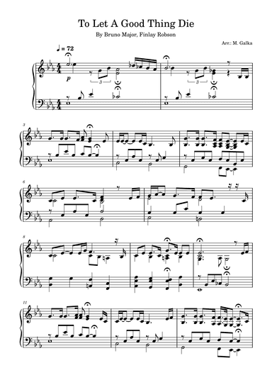 To Let A Good Thing Die (arr. M. Galka)