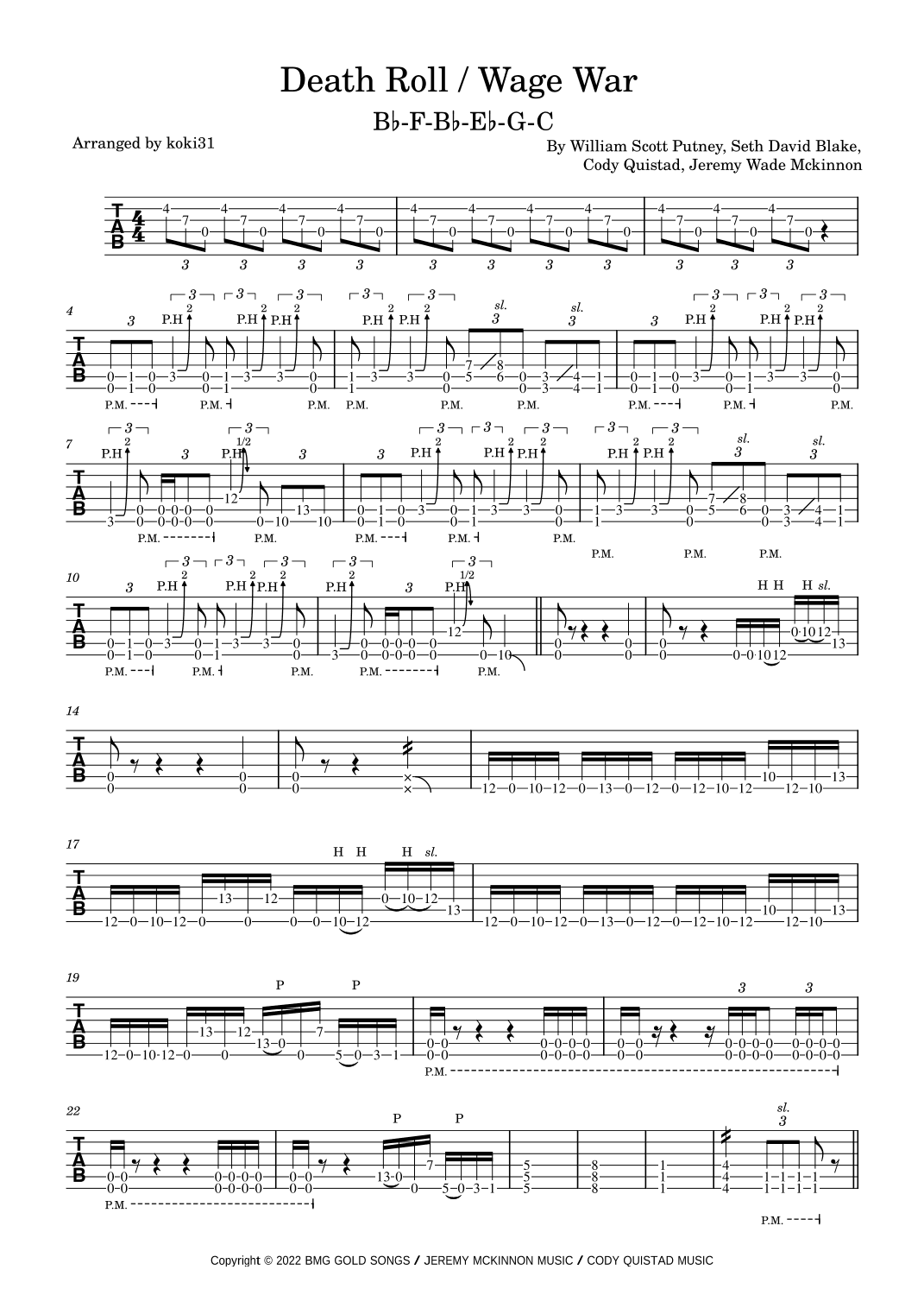 Death Roll (arr. koki31)