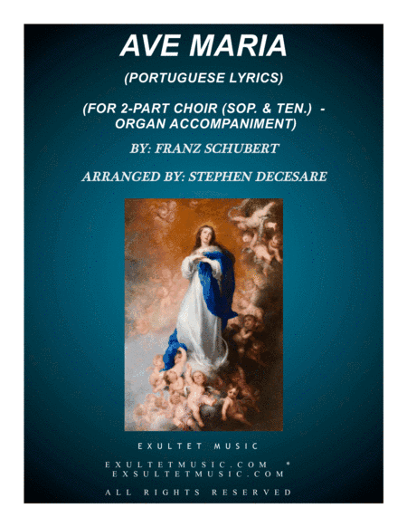 Ave Maria (Portuguese Lyrics - for 2-part choir (Sop. & Ten.) - Organ Accompaniment - Med. Key) (arr. Stephen DeCesare)