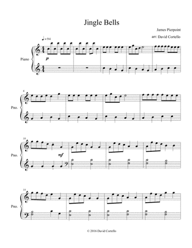 Jingle Bells (arr. David Cortello)