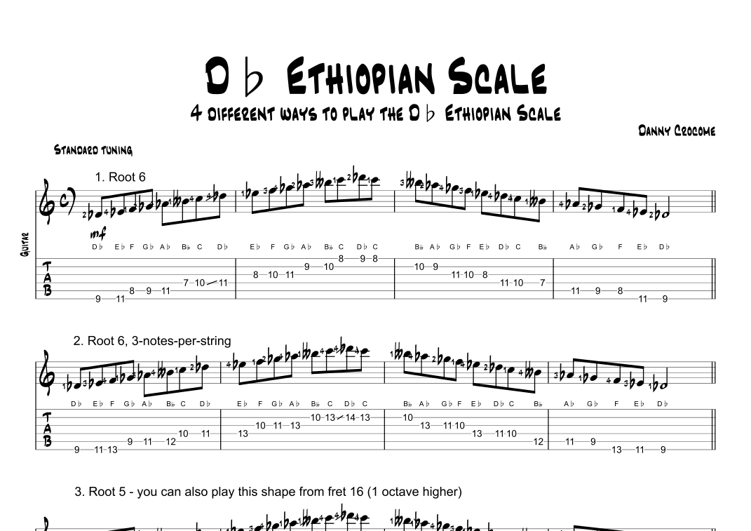 Db Ethiopian Scale (4 Ways to Play)