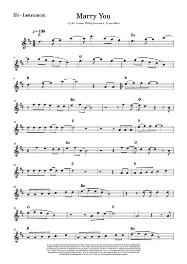 Marry You (arr. Fabio Eduardo de Oliveira)