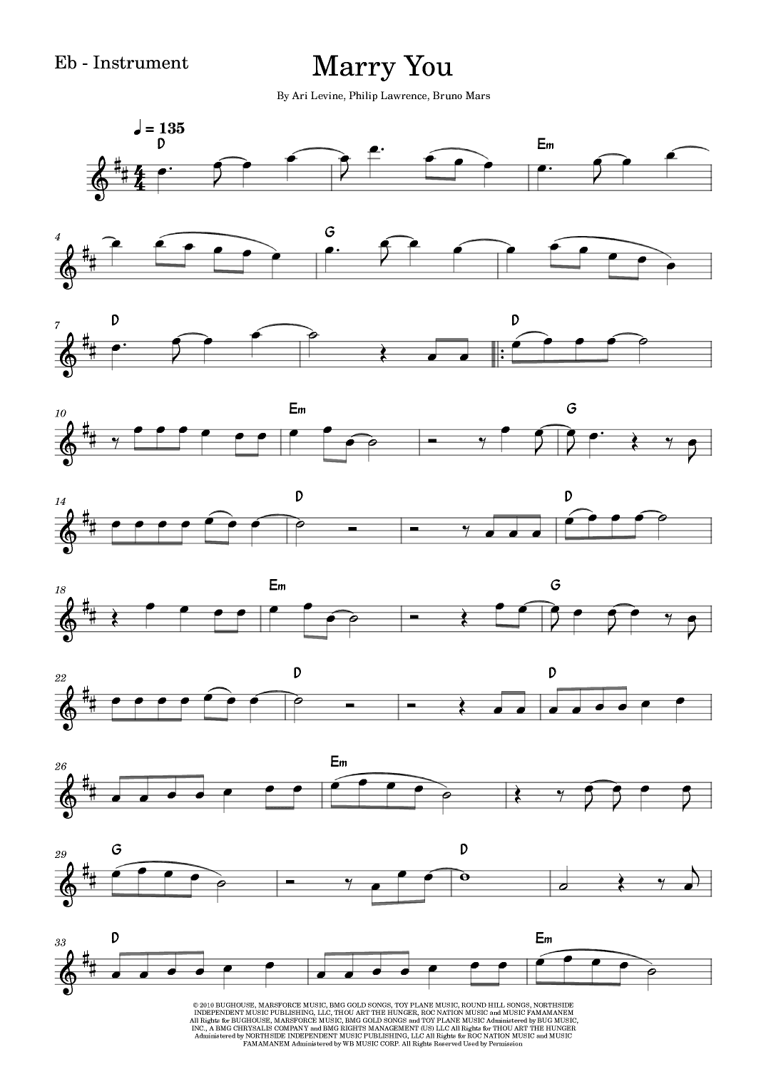 Marry You (arr. Fabio Eduardo de Oliveira)