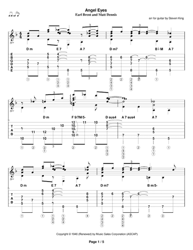 Angel Eyes (arr. Steven King)
