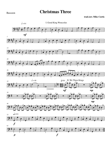 Christmas Three for Woodwind Quartet (arr. Mike Curtis)