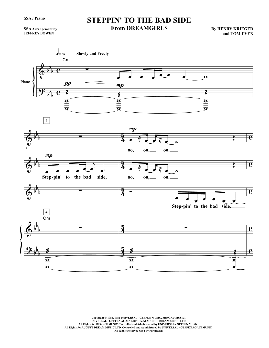 Steppin' To The Bad Side (arr. Jeffrey Bowen)