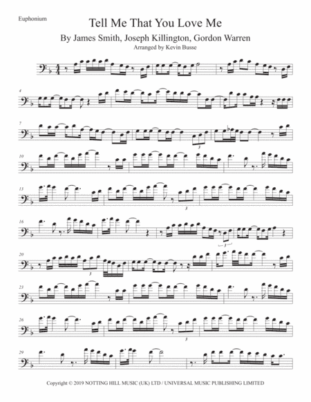 Tell Me That You Love Me (arr. Kevin Busse)