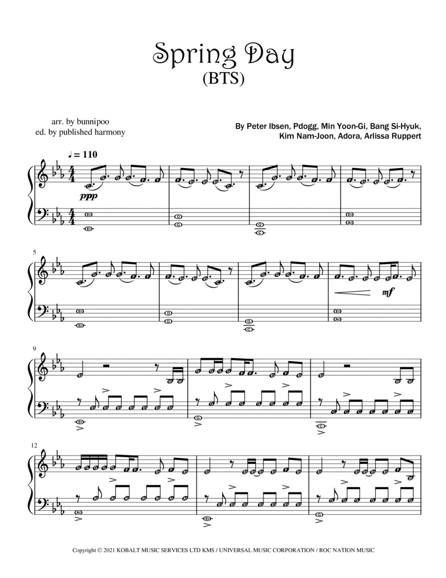 Spring Day (arr. bunnipoo & published harmony)