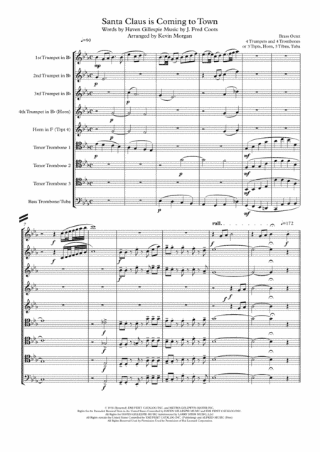 Santa Claus Is Comin' To Town (arr. trombonemusic.co.uk)