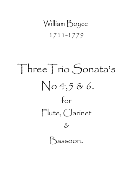 Three Trio Sonatas No.4,5 & 6 (arr. Spence Bundy)