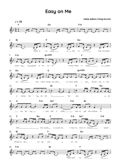 Easy On Me (arr. FakeBook Guy)