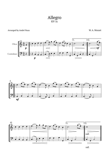 Allegro K1c (arr. André Nusa)