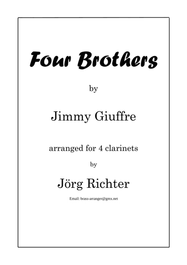 Four Brothers (arr. Jörg Richter)