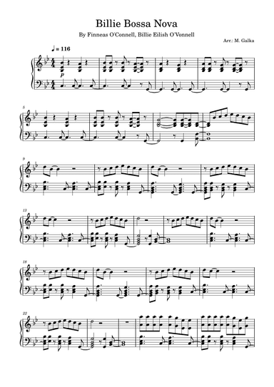 Billie Bossa Nova (arr. M. Galka)