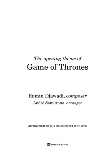 Game Of Thrones (arr. André Sant'Anna)
