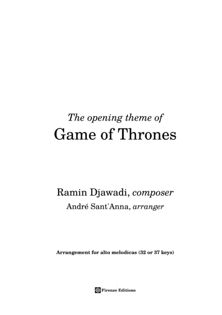 Game Of Thrones (arr. André Sant'Anna)