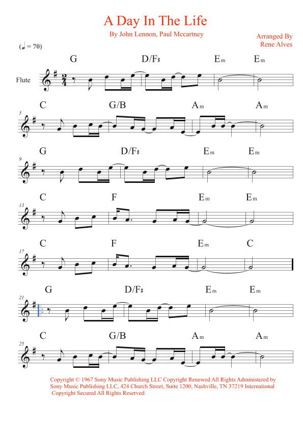 A Day In The Life (arr. Rene Alves)
