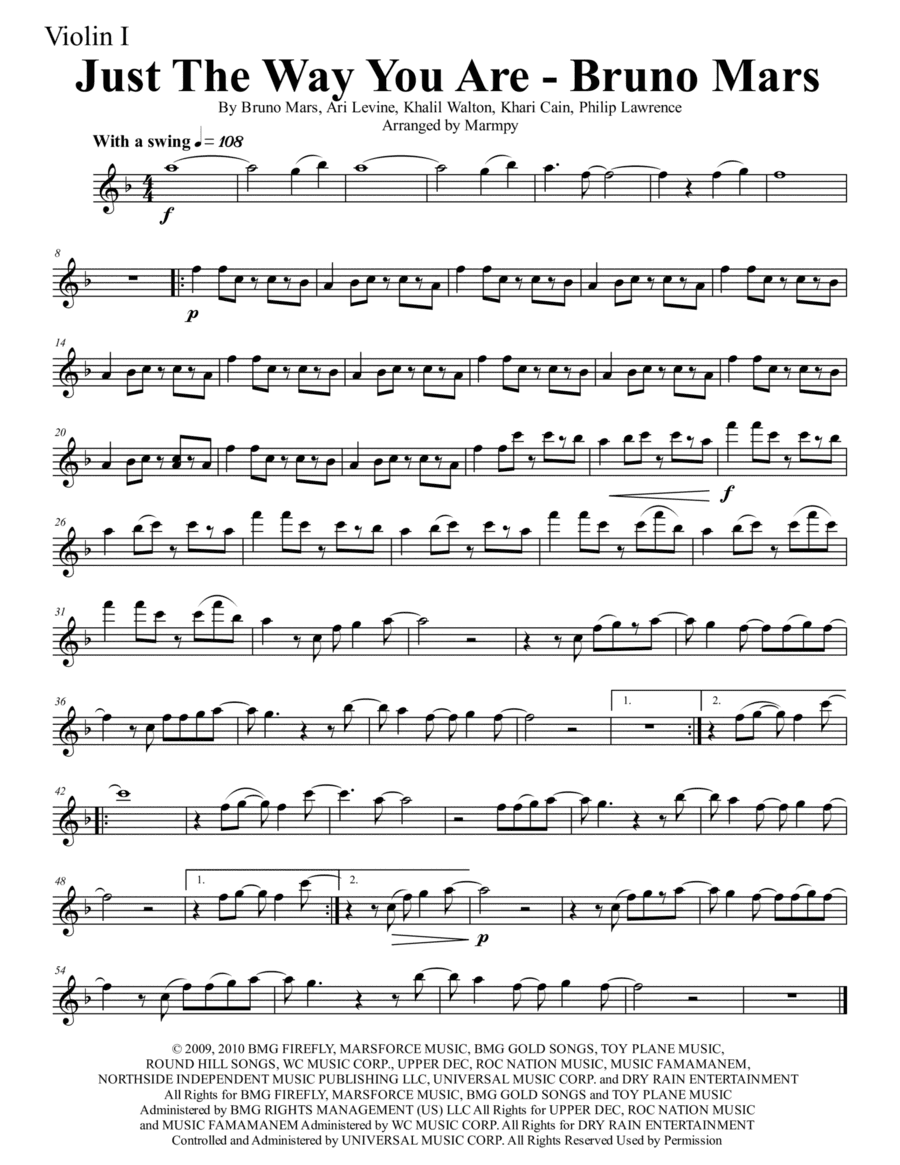 Just The Way You Are (arr. Marmpy)