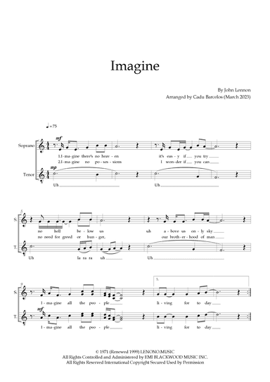 Imagine (arr. Cadu Barcelos)