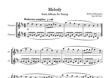 Melody from Album for Young (arr. Kin Leung)