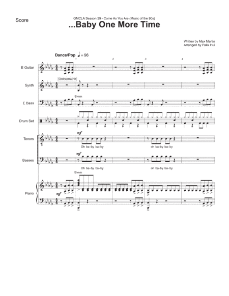 ...baby One More Time (arr. Pakk Hui)