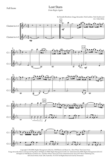 Lost Stars (arr. Fabio Britto)