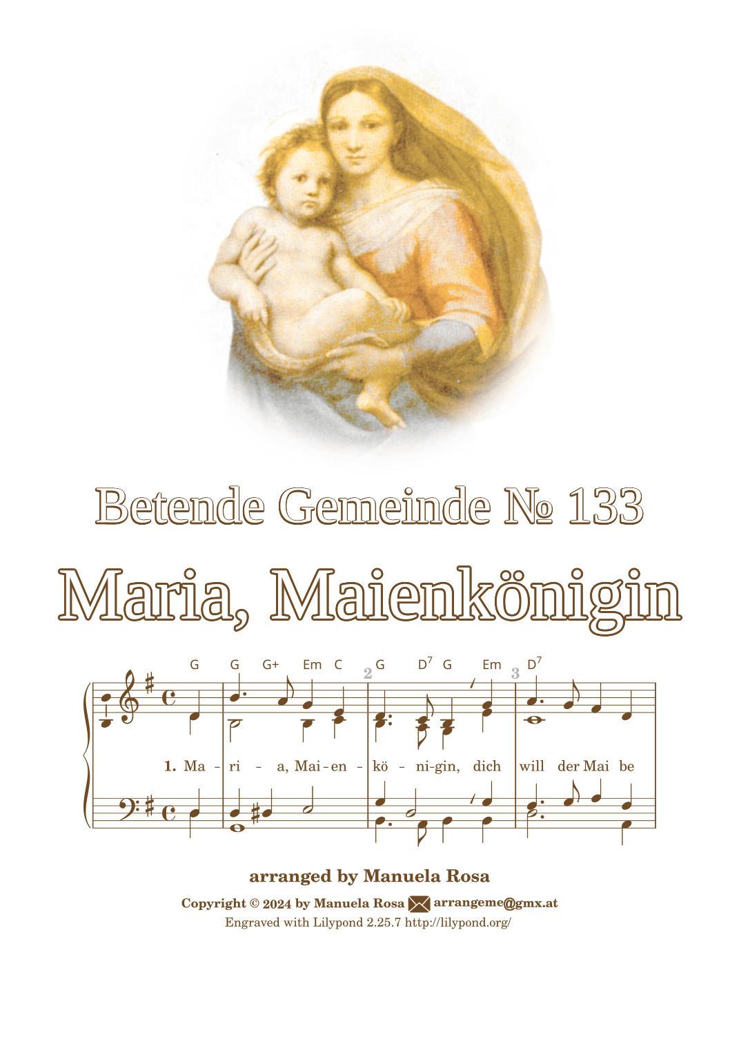 Maria, Maienkönigin (Betende Gemeinde 133) (arr. Manuela Rosa)