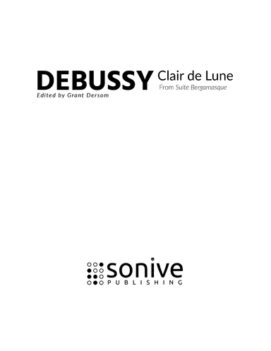 Clair de Lune (Modern Edition) (arr. Grant Dersom)