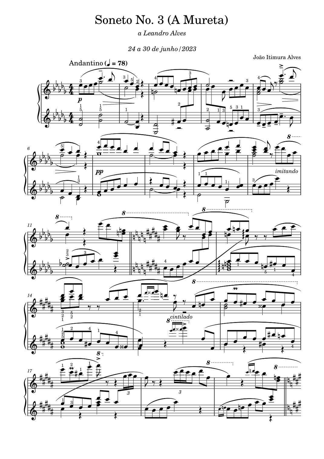 Soneto No. 3 (A Mureta)